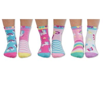 AMIS DE CONTE DE FÉES | Coffret cadeau 6 chaussettes impaires pour enfants - United Oddsocks| Royaume-Uni 9-12, EUR 27-30, États-Unis 9.5-13 5