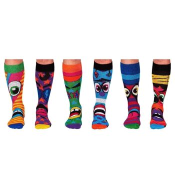 LES TÊTES FUNK | Coffret cadeau adulte 6 chaussettes impaires - United Oddsocks| Royaume-Uni 6-11, EUR 39-46, États-Unis 6.5-11.5 5