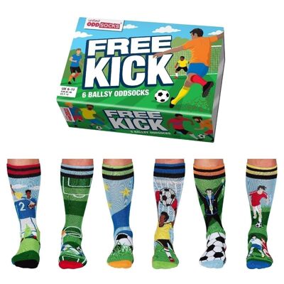 FREE KICK | 6 Odd Socks Adult Gift Box - United Oddsocks| UK 6-11, EUR 39-46, US 6.5-11.5