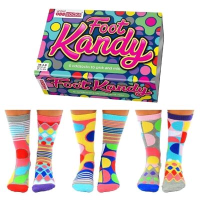 PIE KANDY | Caja de regalo para adultos de 6 calcetines Odd - United Oddsocks| Reino Unido 4-8, EUR 37-42, EE. UU. 6.5-10.5