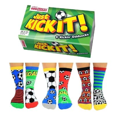 CALCIATELO! |Confezione regalo per bambini con 6 calzini dispari - United Oddsocks| Regno Unito 12-5.5, 30 euro.5-39, Stati Uniti 13.5-8