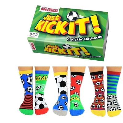 CALCIATELO! |Confezione regalo per bambini con 6 calzini dispari - United Oddsocks| Regno Unito 12-5.5, 30 euro.5-39, Stati Uniti 13.5-8