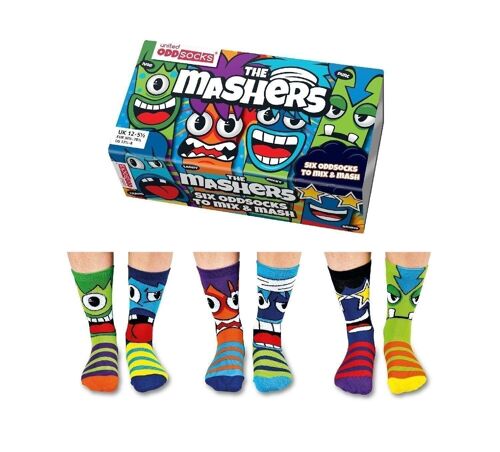 THE MASHERS | 6 Odd Socks Kids Gift Box - United Oddsocks| UK: 12-5½ EUR: 30½-38½ US: 13½-8