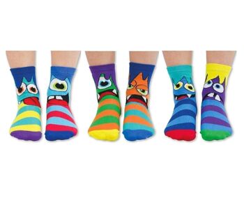 MINI-MASSEURS | Coffret cadeau 6 chaussettes impaires pour enfants - United Oddsocks| Royaume-Uni 9-12, EUR 27-30, États-Unis 9.5-13 6