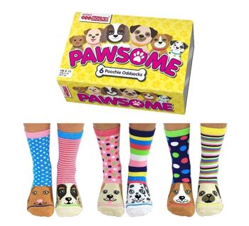 PAWOME | Coffret cadeau adulte 6 chaussettes impaires - United Oddsocks| Royaume-Uni 4-8, EUR 37-42, États-Unis 6.5-10.5 1