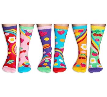 CHOISIR ET MÉLANGER | Coffret cadeau 6 chaussettes impaires pour enfants - United Oddsocks| Royaume-Uni 12-5.5, 30 euros.5-39, États-Unis 13.5-8 4