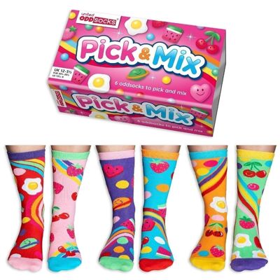 SCEGLI E MISCELA | Confezione regalo per bambini con 6 calzini dispari - United Oddsocks| Regno Unito 12-5.5, 30 euro.5-39, Stati Uniti 13.5-8