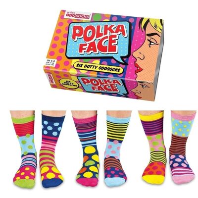CARA DE LUNARES | Caja de regalo para adultos de 6 calcetines Odd - United Oddsocks| Reino Unido 4-8, EUR 37-42, EE. UU. 6.5-10.5