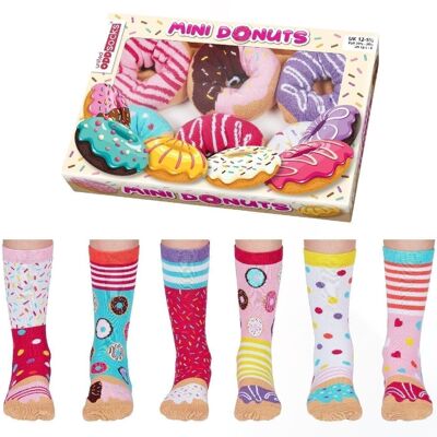 MINI DONUTS | 6 Odd Socks Kids Gift Box - United Oddsocks| UK 12-5.5, EUR 30.5-39, US 13.5-8