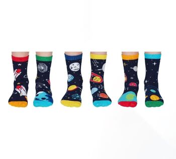 UN PETIT PAS | Coffret cadeau 6 chaussettes impaires pour enfants - United Oddsocks| Royaume-Uni 9-12, EUR 27-30, États-Unis 9.5-13 5