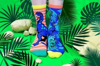 OEUFS DE DINO | Coffret cadeau 6 chaussettes impaires pour enfants - United Oddsocks| Royaume-Uni 12-6, 30 EUR.5-39, États-Unis 13.5-7 5