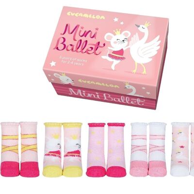 MINI BALLET | 5 pairs for 2-4 Years | Gift box | Cucamelon