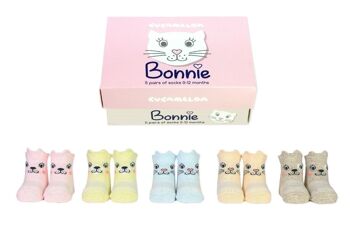 BONNIE | 5 paires de chaussettes bébé | Coffret cadeau | Cucamelon 2