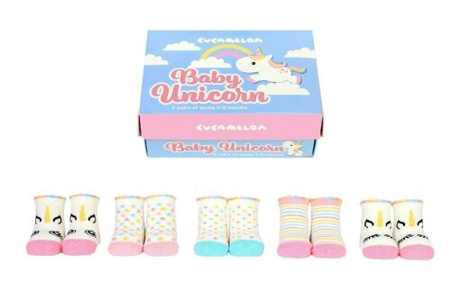 BABY UNICORN - 5 pairs of baby socks | Gift box | Cucamelon