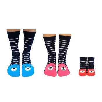 MAMAN, PAPA ET MOI - 3 paires de chaussettes Ours |Coffret cadeau |Cucamelon| Royaume-Uni 4-8, Royaume-Uni 6-11, 0-12 mois 4