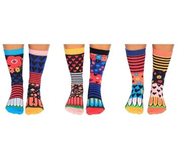 BOÎTE À FLEURS | Coffret cadeau adulte 6 chaussettes impaires - United Oddsocks| Royaume-Uni 4-8, EUR 37-42, États-Unis 6.5-10.5 5