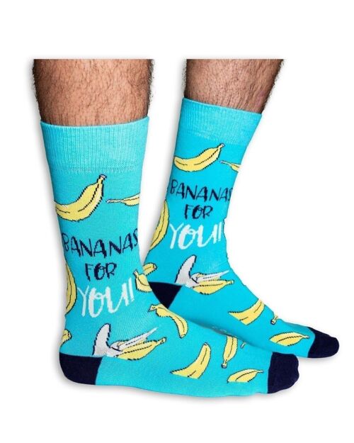 BANANAS FOR YOU - 1 Matching Pair of Socks |Cockney Spaniel| UK 6-11, EUR 39-46, US 6.5-11.5