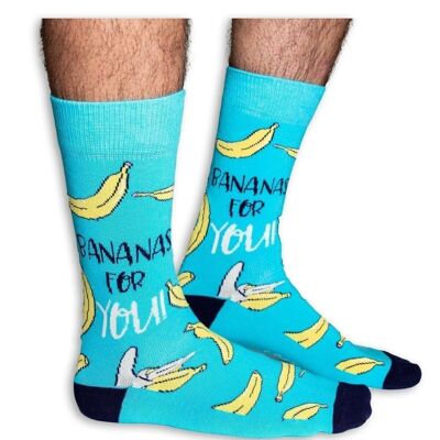 BANANAS FOR YOU - 1 Matching Pair of Socks |Cockney Spaniel| UK 6-11, EUR 39-46, US 6.5-11.5