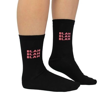 BLAH BLAH BLAH - 1 par de calcetines a juego |Cockney Spaniel| Reino Unido 4-8, EUR 37-42, EE. UU. 6.5-10.5