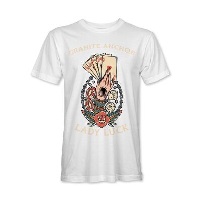 Lady Luck T-Shirt - White Front print