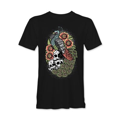Peacock T-Shirt - Front print Black