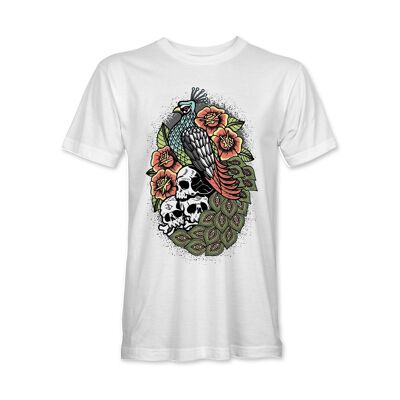 Peacock T-Shirt - Front print White