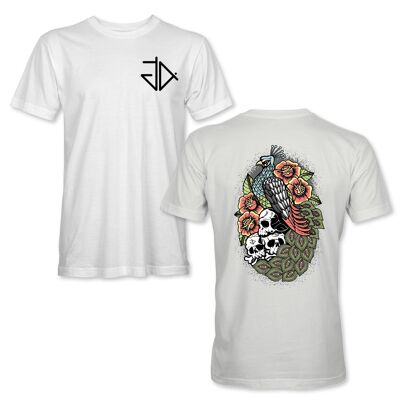 Peacock T-Shirt - Back print White