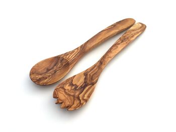 Set de 2 couverts à salade Kiev 35 cm en bois d'olivier