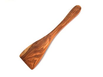 Spatule de 30 cm de large manche courbé en bois d'olivier 2
