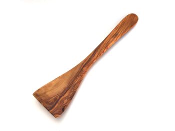 Spatule de 35 cm de large manche courbé en bois d'olivier 1