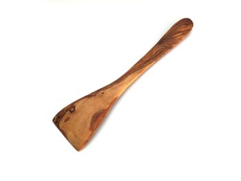 Spatule de 35 cm de large manche courbé en bois d'olivier 2