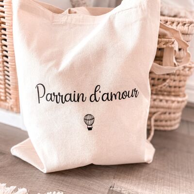 Tote bag "Parrain d'amour"