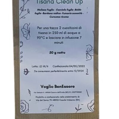 Tisana "Clean Up" Voglio BenEssere per Depurare Fegato ed Intestino 50g