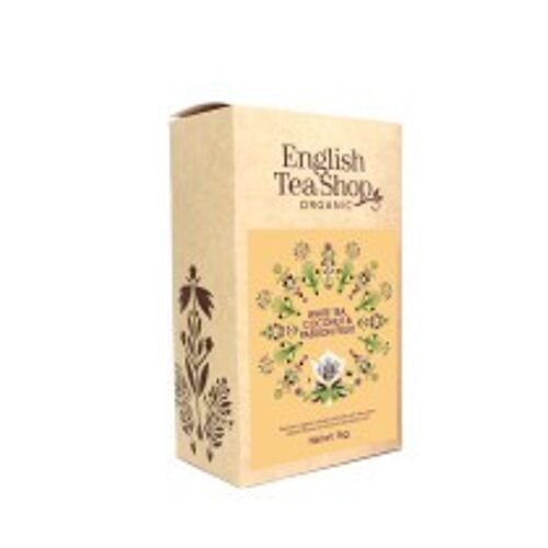 Art of Tea | Organic White Coconut Crème | 12 Count Eco Friendly Sampler  Box Assortment | Premium Caffeinated Organic White Tea Variety 