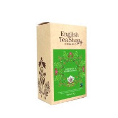 Green Tea & Pomegranate Organic and Fairtrade 1kg. Loose tea