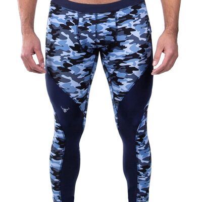 Blaue Camo-Meggings