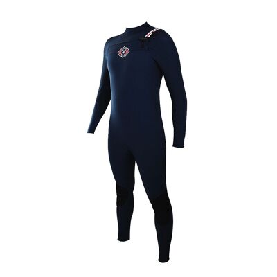Clovis quick dry - Men's full neoprene wetsuit quick dry chest zip 3/2mm