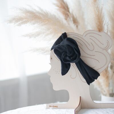 Black Linen Wireheadband