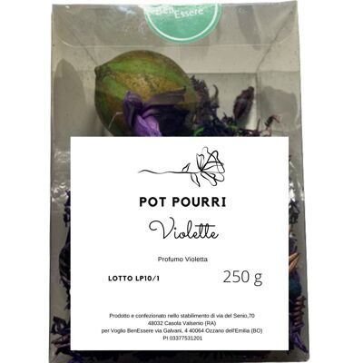 Pot Pourry "Violette" Voglio BenEssere profumo Violetta,250g