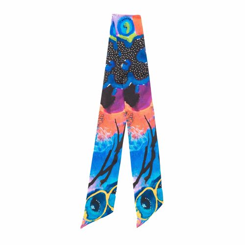 Sunflower and Lotus Seed Silk Twilly - No 3