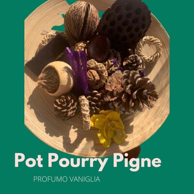 Pot Pourry "Pigne" Voglio BenEssere profumo Vaniglia, arreda con stile 500g