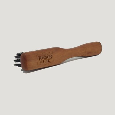 Boar bristle handle brush - 3 rows