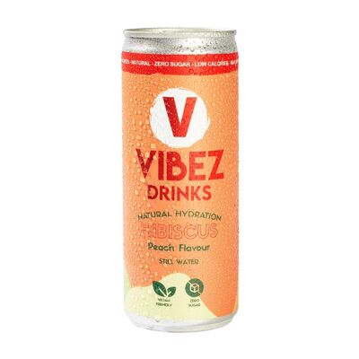 Bebidas Vibez: hibisco y melocotón (sin gas)- 250ml - 6
