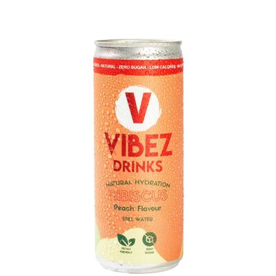 Bebidas Vibez: hibisco y melocotón (sin gas)- 250ml - 12