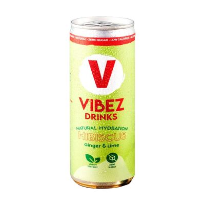 Vibez Drinks: Hibiskus, Limette und Ingwer (still) – 250 ml – 1