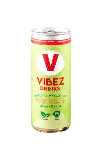 Boissons Vibez : Hibiscus, citron vert et gingembre (Toujours) - 250ml - 1 2