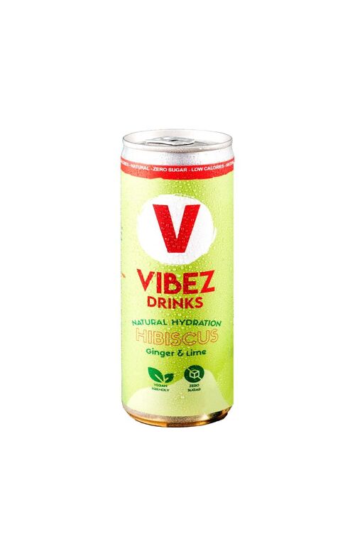 Vibez Drinks: Hibiscus, lime and ginger (Still)- 250ml - 12
