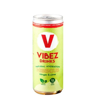Vibez Drinks: Hibiskus, Limette und Ingwer (Still) – 250 ml – 12