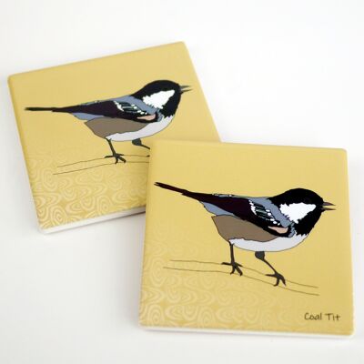 Coal Tit - Ceramic Coaster