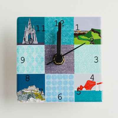 Edinburgh Landmarks - Mini Clocks - Edinburgh Patchwork Mix